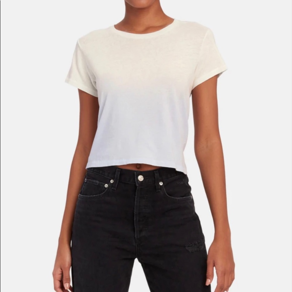 NWT: AGOLDE Linda Organic Cotton Boxy Tee Dapple Sunfade - XS